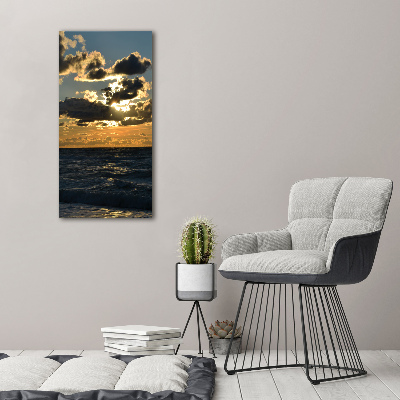 Tableau mural sur toile Coucher de soleil sur la mer