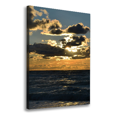 Tableau mural sur toile Coucher de soleil sur la mer