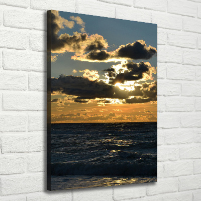 Tableau mural sur toile Coucher de soleil sur la mer