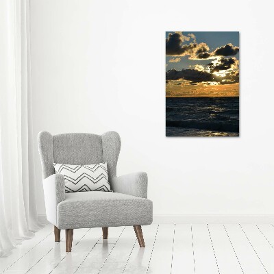 Tableau mural sur toile Coucher de soleil sur la mer