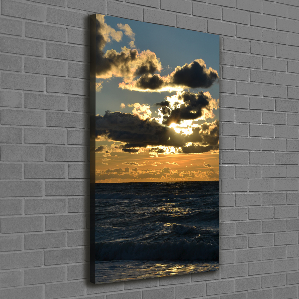 Tableau mural sur toile Coucher de soleil sur la mer