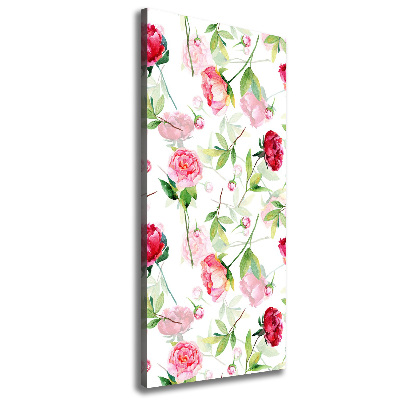 Tableau mural sur toile Roses et pivoines