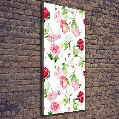 Tableau mural sur toile Roses et pivoines