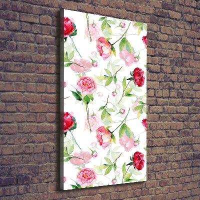 Tableau mural sur toile Roses et pivoines