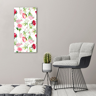 Tableau mural sur toile Roses et pivoines