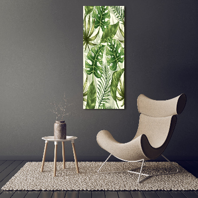 Tableau imprimé sur toile Feuilles exotiques