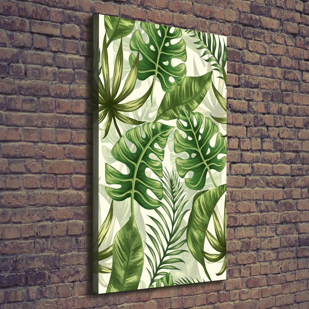 Tableau imprimé sur toile Feuilles exotiques