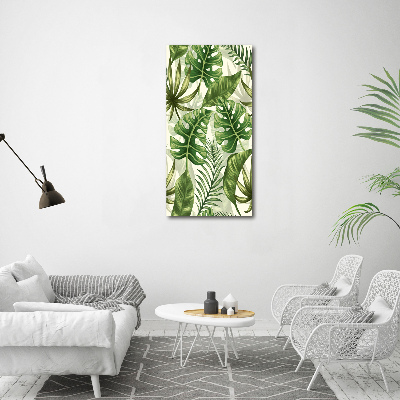 Tableau imprimé sur toile Feuilles exotiques