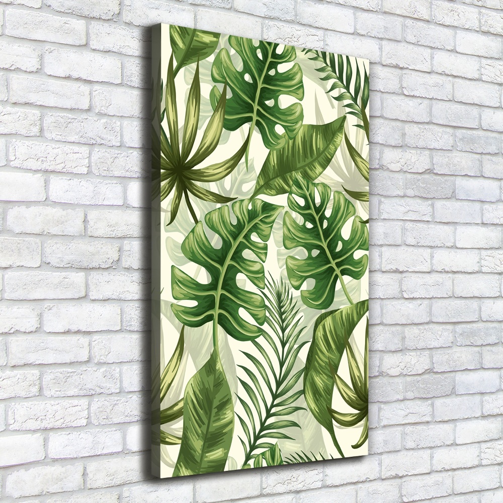 Tableau imprimé sur toile Feuilles exotiques