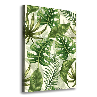 Tableau imprimé sur toile Feuilles exotiques