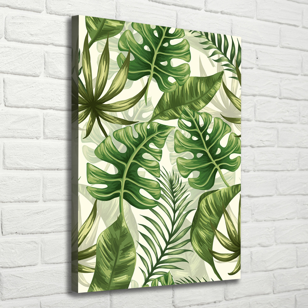 Tableau imprimé sur toile Feuilles exotiques