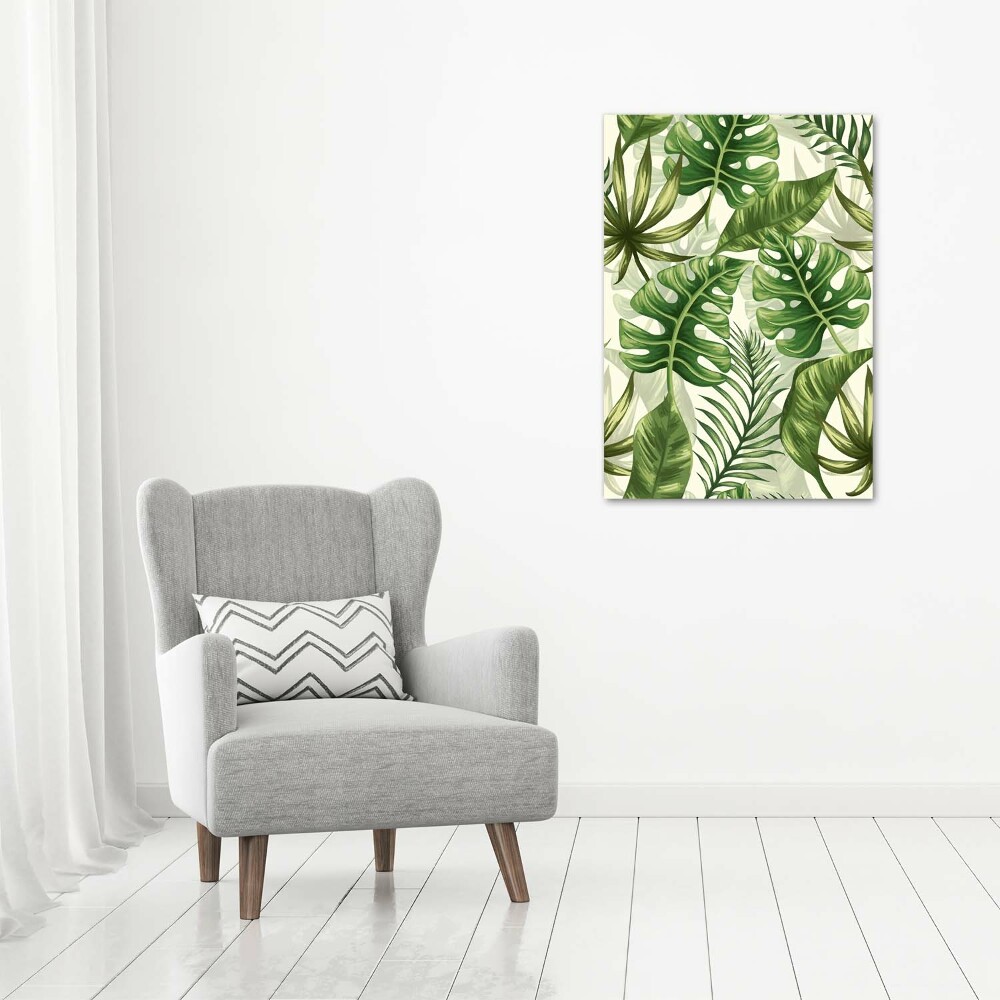 Tableau imprimé sur toile Feuilles exotiques