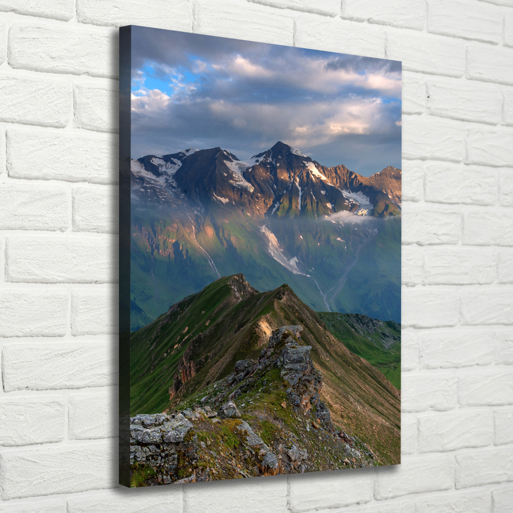 Tableau sur toile Pics montagneux