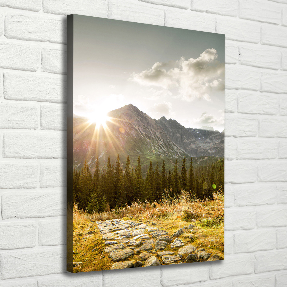 Tableau photo sur toile Coucher de soleil sur les Tatras