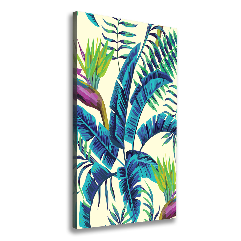 Tableau sur toile Feuilles exotiques