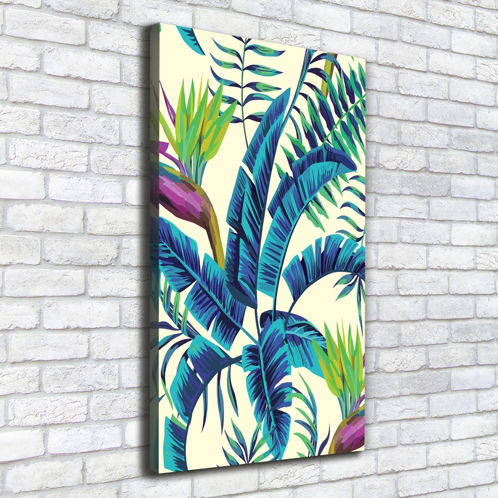 Tableau sur toile Feuilles exotiques