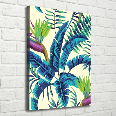 Tableau sur toile Feuilles exotiques