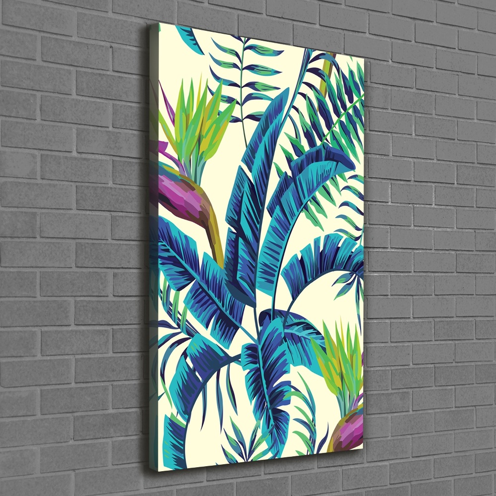 Tableau sur toile Feuilles exotiques