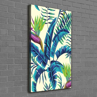 Tableau sur toile Feuilles exotiques