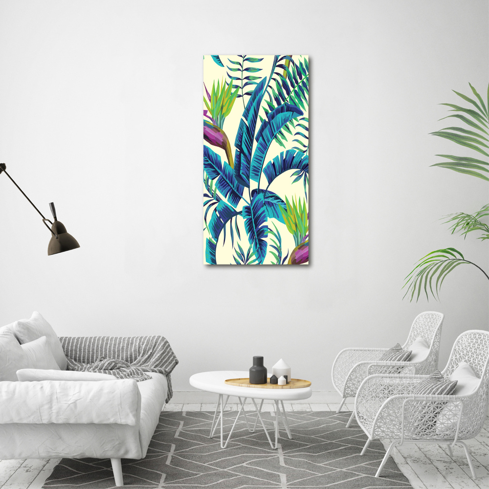 Tableau sur toile Feuilles exotiques