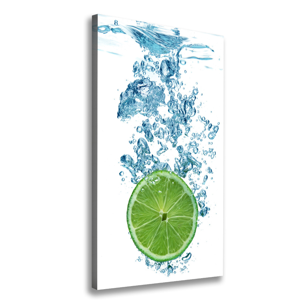 Tableau mural sur toile Citron vert sous l'eau