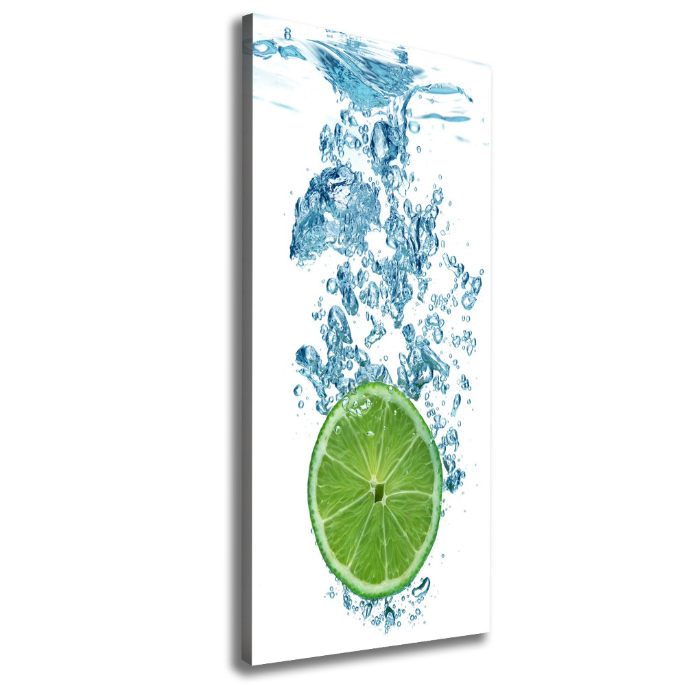 Tableau mural sur toile Citron vert sous l'eau