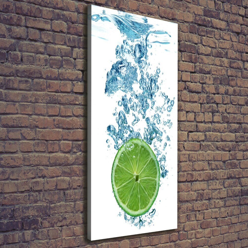 Tableau mural sur toile Citron vert sous l'eau