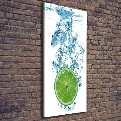 Tableau mural sur toile Citron vert sous l'eau