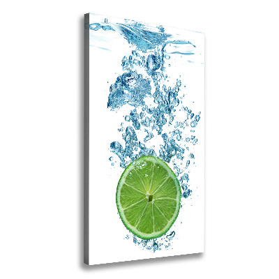 Tableau mural sur toile Citron vert sous l'eau