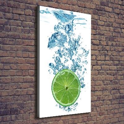 Tableau mural sur toile Citron vert sous l'eau