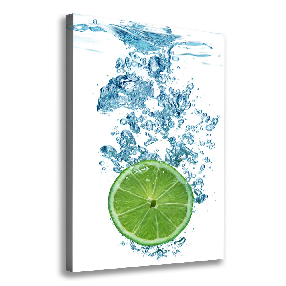 Tableau mural sur toile Citron vert sous l'eau