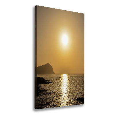 Tableau sur toile Coucher de soleil sur la mer