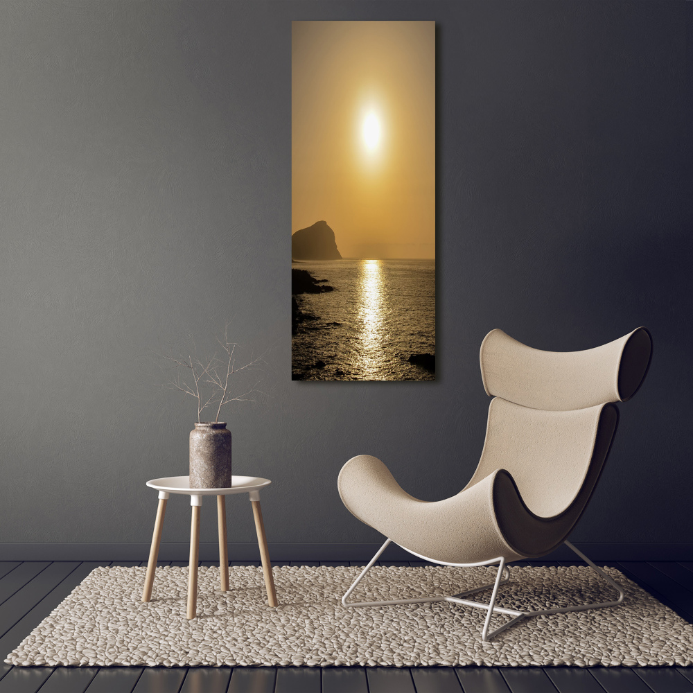 Tableau sur toile Coucher de soleil sur la mer