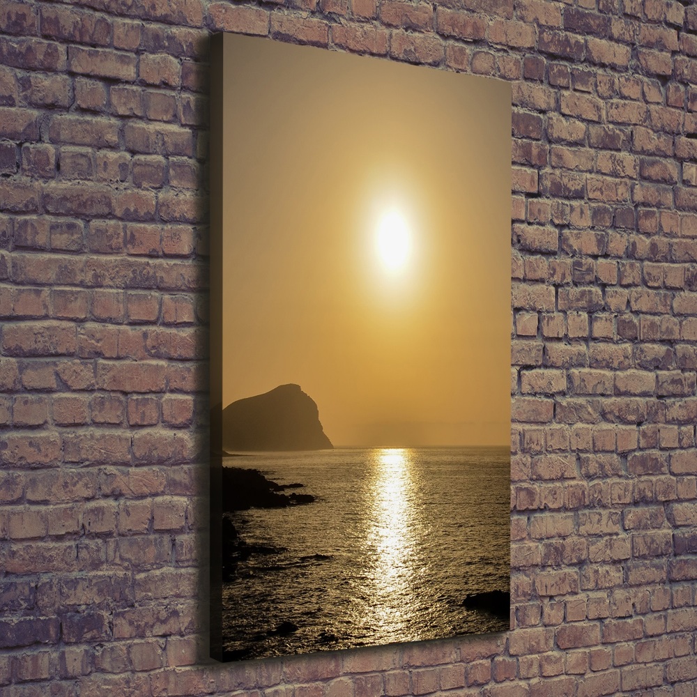 Tableau sur toile Coucher de soleil sur la mer