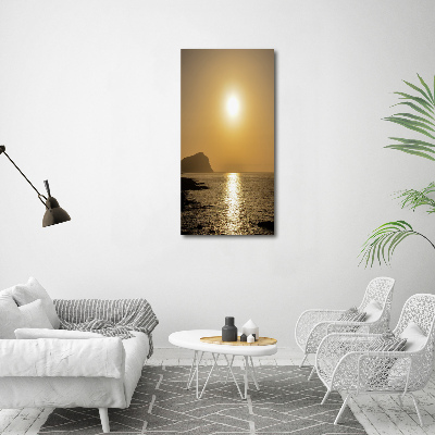 Tableau sur toile Coucher de soleil sur la mer