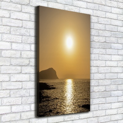 Tableau sur toile Coucher de soleil sur la mer