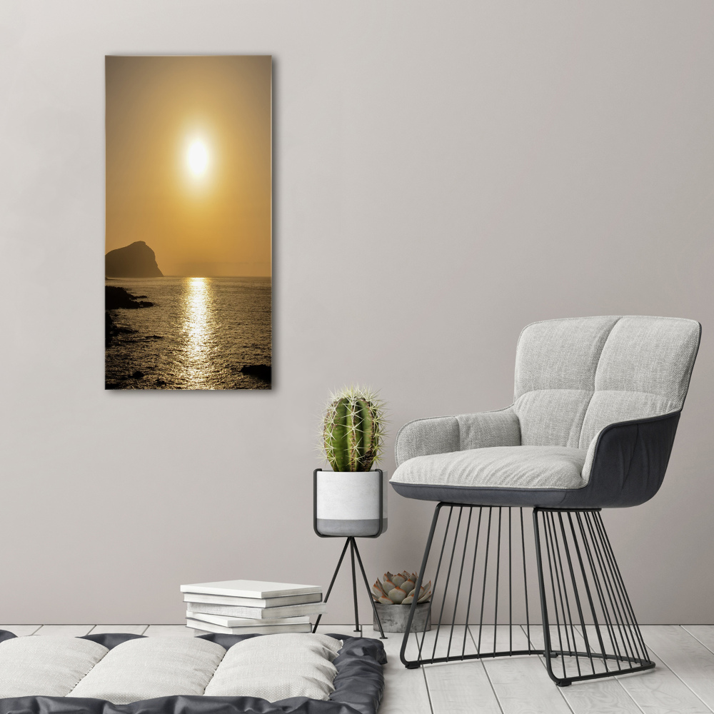 Tableau sur toile Coucher de soleil sur la mer