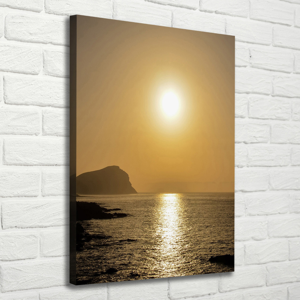 Tableau sur toile Coucher de soleil sur la mer