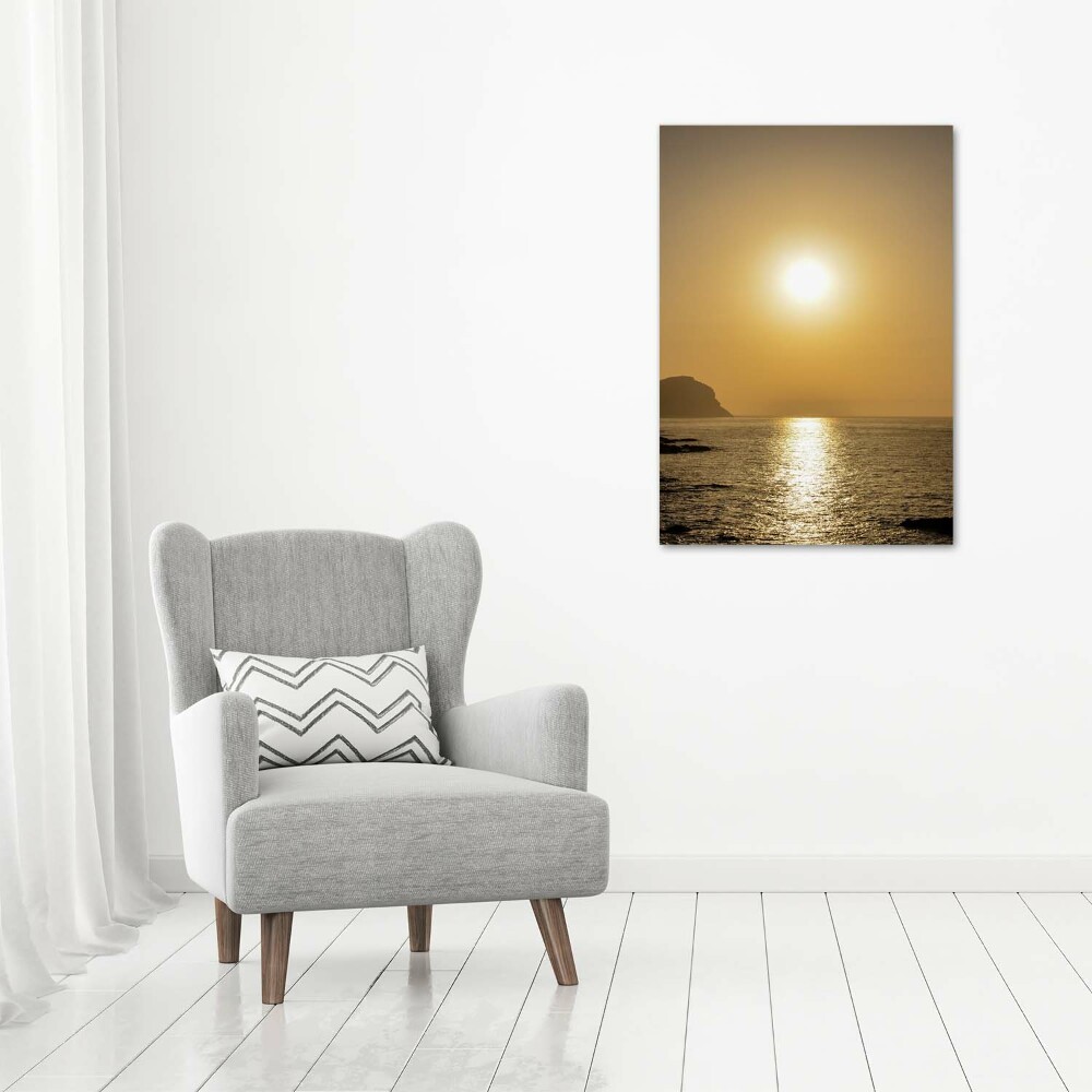 Tableau sur toile Coucher de soleil sur la mer