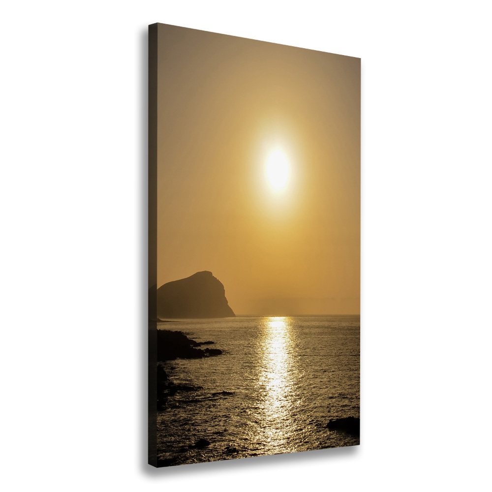 Tableau sur toile Coucher de soleil sur la mer