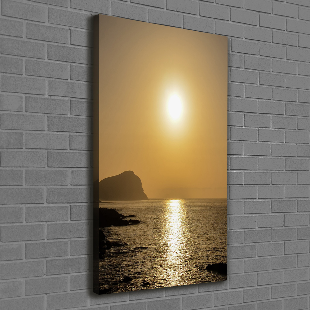 Tableau sur toile Coucher de soleil sur la mer