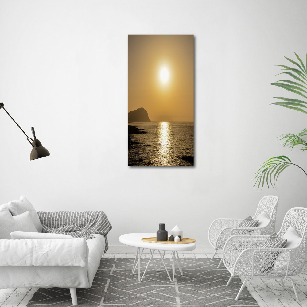 Tableau sur toile Coucher de soleil sur la mer