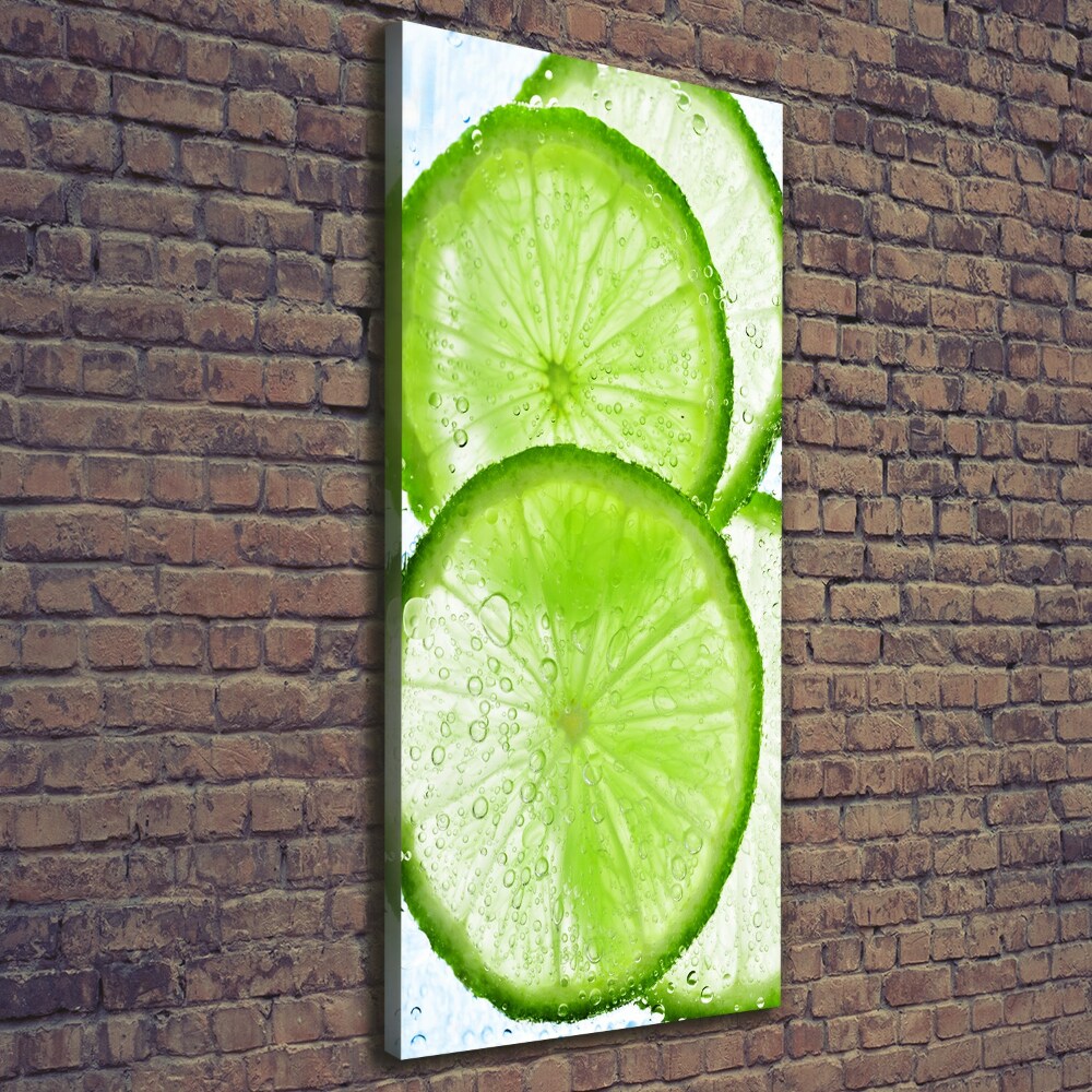 Tableau photo sur toile Citron vert sous l'eau