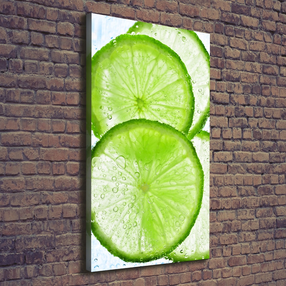 Tableau photo sur toile Citron vert sous l'eau