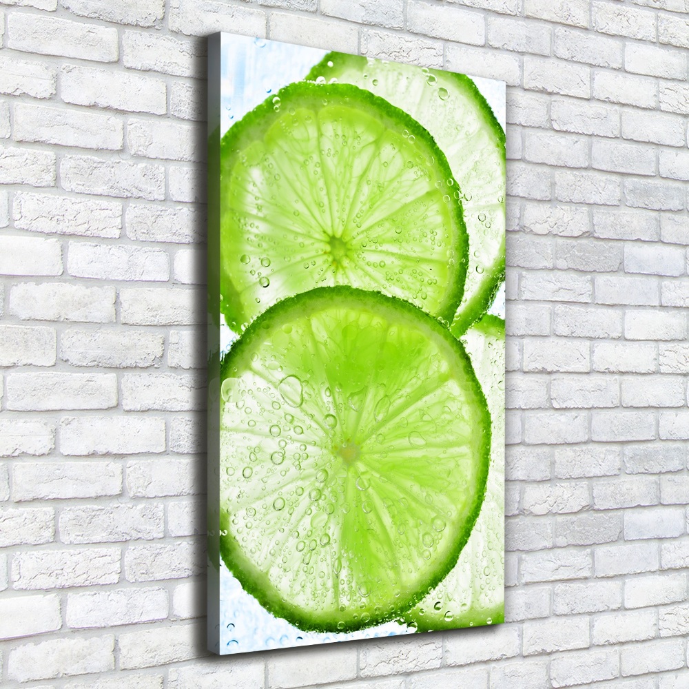 Tableau photo sur toile Citron vert sous l'eau