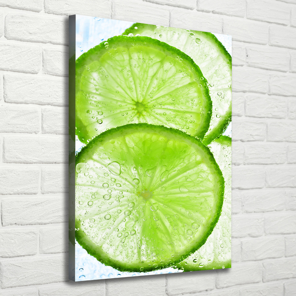 Tableau photo sur toile Citron vert sous l'eau