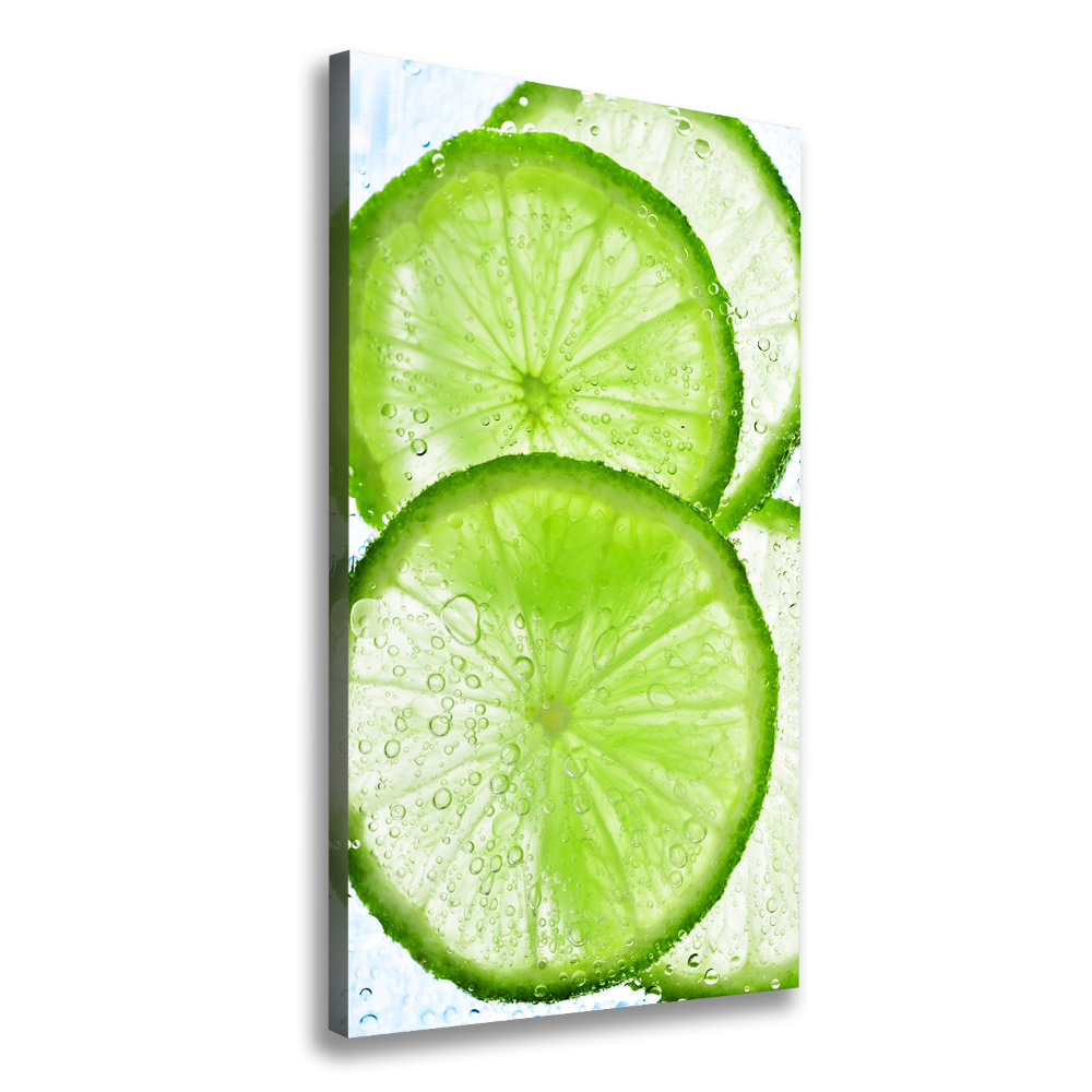 Tableau photo sur toile Citron vert sous l'eau