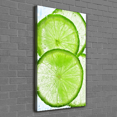 Tableau photo sur toile Citron vert sous l'eau