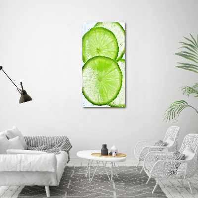 Tableau photo sur toile Citron vert sous l'eau