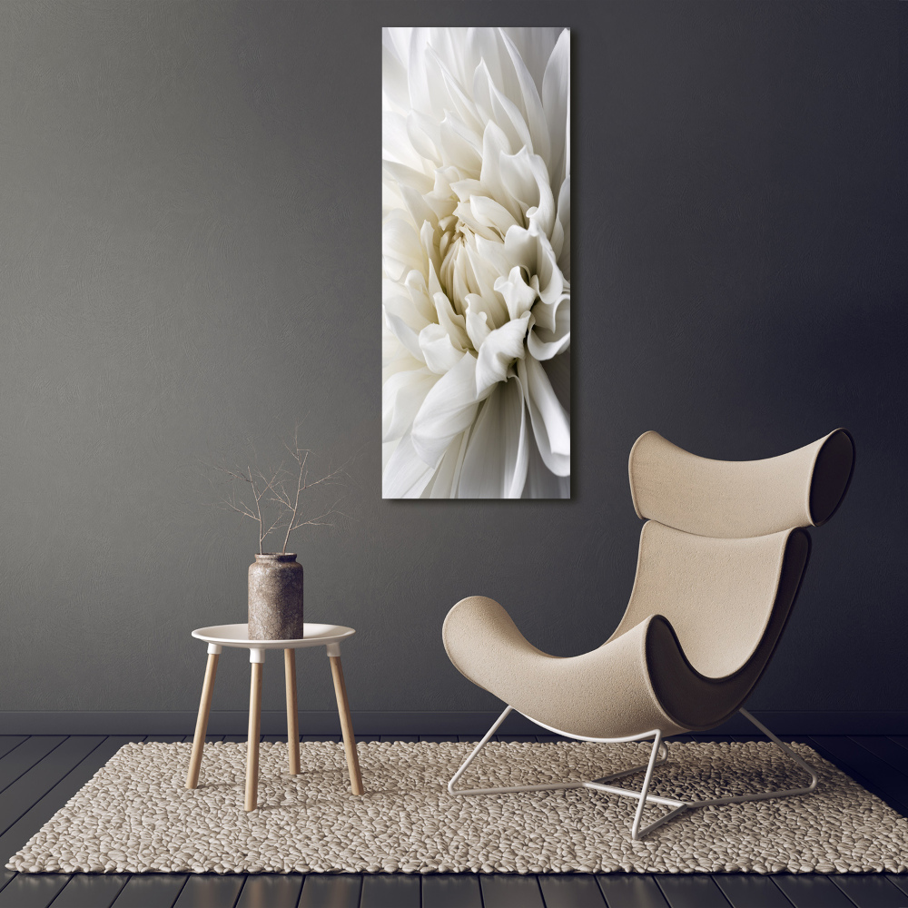 Tableau sur toile Dahlia blanc